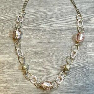 Gold and Silver Chain Necklace